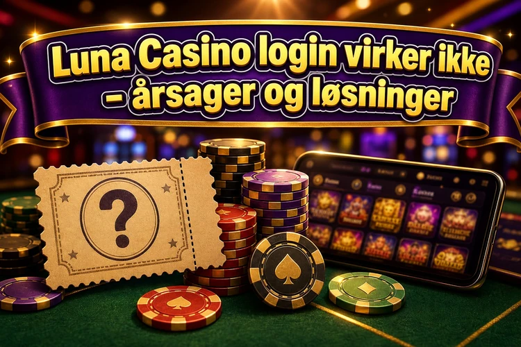 Luna Casino login virker ikke - årsager og løsninger